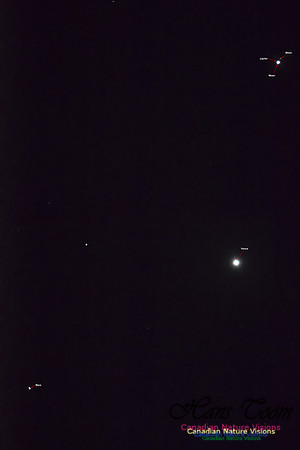 Conjunction-Jupiter, Venus ,Mars, Captioned