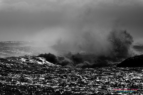 Angry Sea in Black and White 2