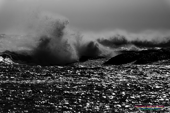Angry Sea in Black and White 4