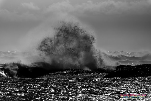 Angry Sea in Black and White 3