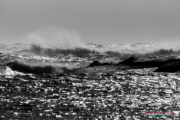 Angry Sea in Black and White 5