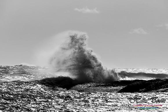 Angry Sea in Black and White 7