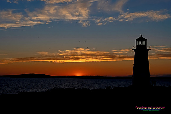 Peggy's Cove Light at Sunset 500