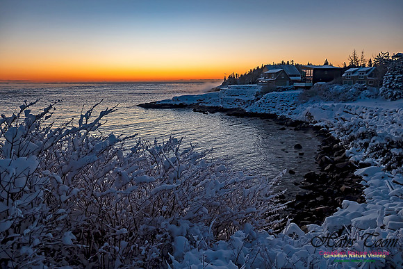 Sunrise and Snow at Herring Cove 110