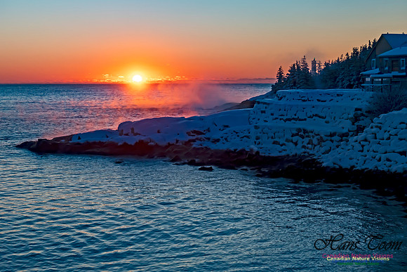 Sunrise and Snow at Herring Cove 100