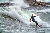 Surfer at Martinique Beach